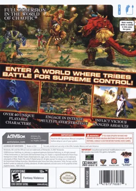 Chaotic- Shadow Warriors box cover back